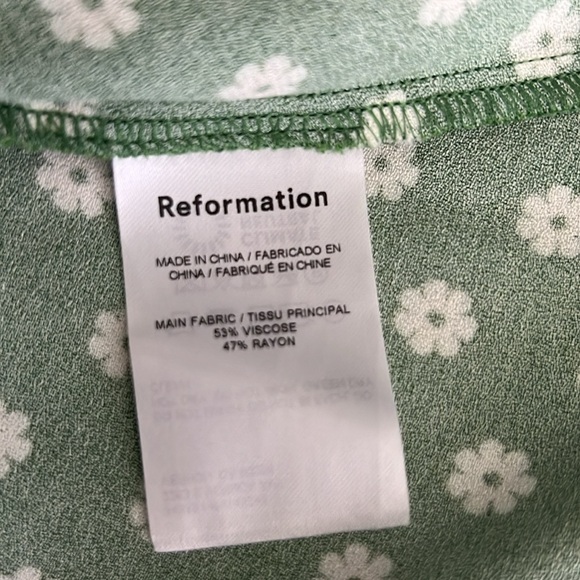 Reformation Flounce skirt in Hannah green size 0 - Picture 7 of 7